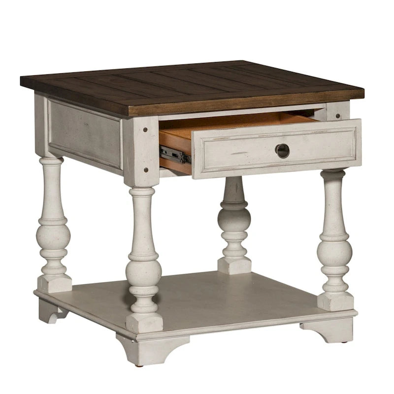 Morgan Creek Antique White Opt 3 Piece Set (1-Cocktail 2-End Tables)