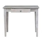 Wooden Writing Desk with Butcher Block Surface