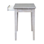 Wooden Writing Desk with Butcher Block Surface