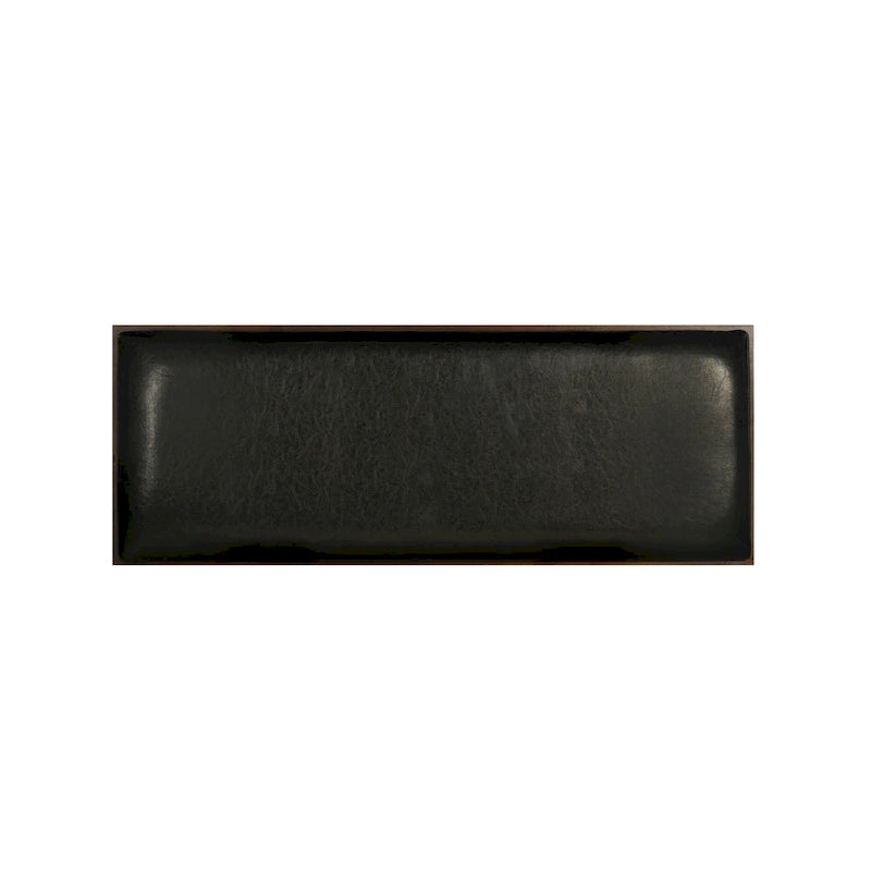 Joan Dark Walnut Faux Leather Storage Cube Entryway Bench