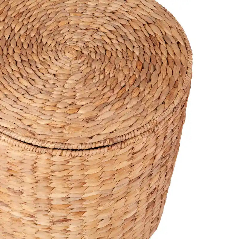 SEI Furniture Sachi Natural Woven Water Hyacinth Coffee Tables (Set of 2) with Storage