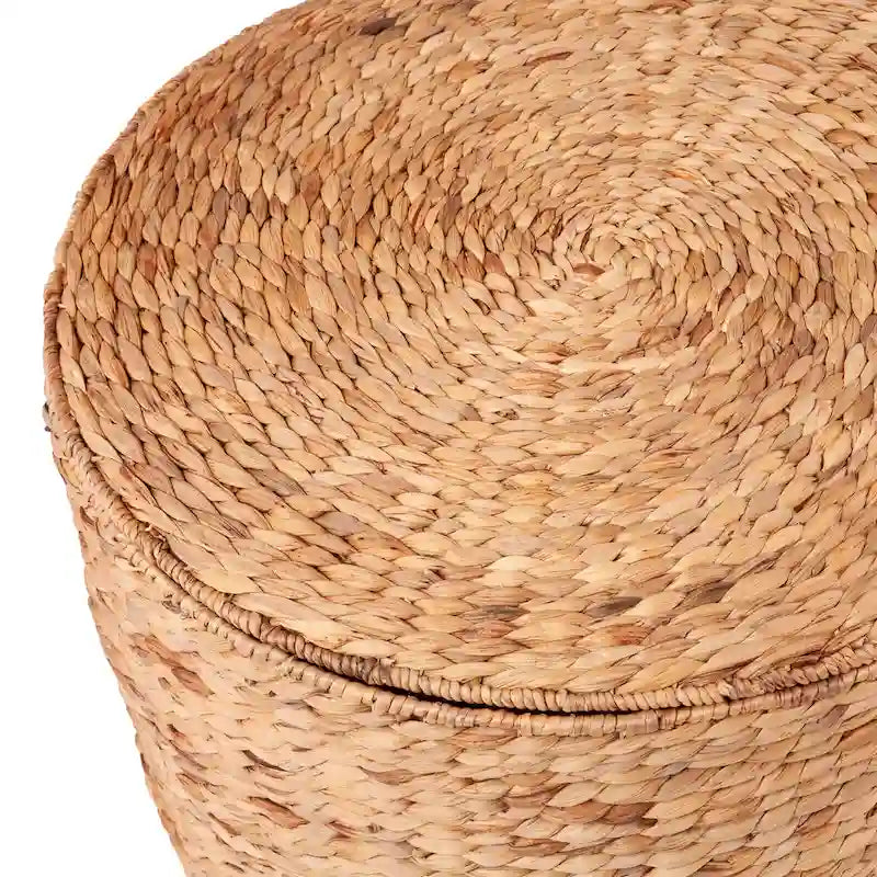 SEI Furniture Sachi Natural Woven Water Hyacinth Coffee Tables (Set of 2) with Storage