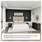 Black 6-Drawer Tall Dresser - Bedroom Storage