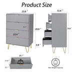4 Drawers Chest Of Dresser Tall Storage Tower Cabinet with Metal Legs For Bedroom Living Room