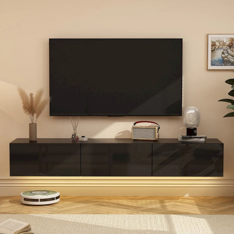 Floating TV Stand Wall Mounted with LEDsTV Stand Floating TV Cabinet