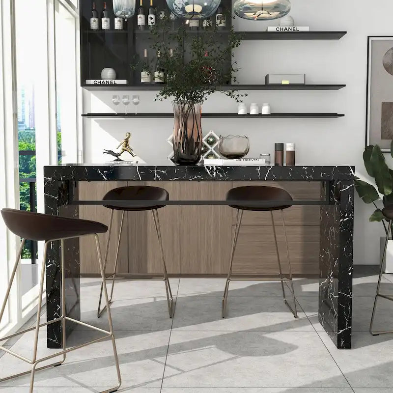 Amereti 60-inch Faux Marble Counter Height Table by Furniture of America