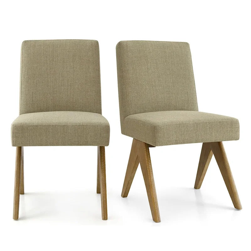Linen Mid Century Modern Dining Chair
