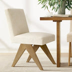 Linen Mid Century Modern Dining Chair
