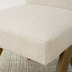 Linen Mid Century Modern Dining Chair