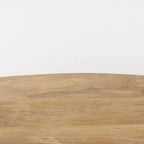 Terra 48L x 28W x 15H Dark Brown Wood Oval Fluted Coffee Table