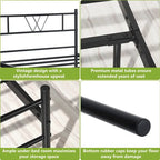 Twin Size Metal Platform Bed Frame with Headboard Footboard, Heavy Duty Steel Slat Support, Easy Assembly Mattress Foundation