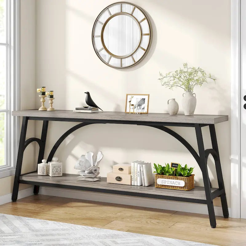 Console Table Behind Sofa Couch,Narrow Long Sofa Table,Hallway Accent Tables for Entryway