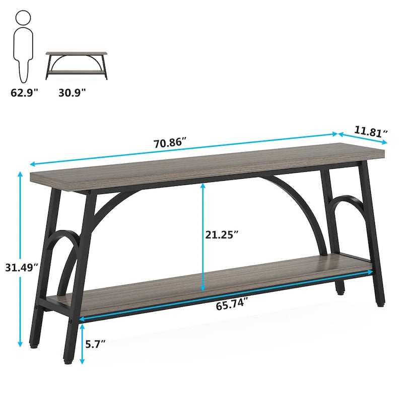 Console Table Behind Sofa Couch,Narrow Long Sofa Table,Hallway Accent Tables for Entryway