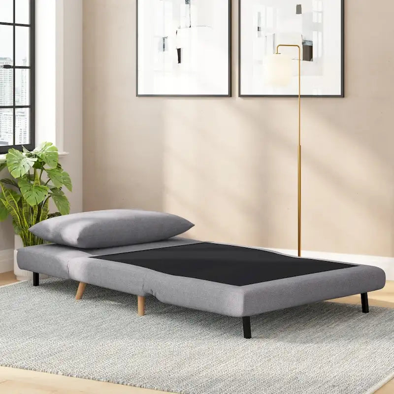 Foldable Sleep Chair with Hideaway Legs and Backrest Pillow - 75.5D x 41W x 30H