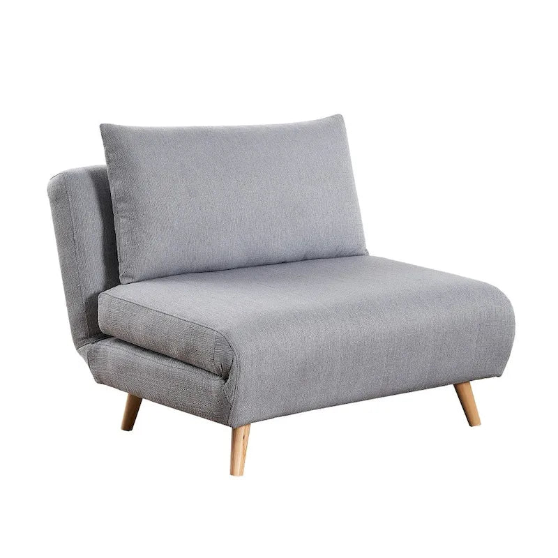 Foldable Sleep Chair with Hideaway Legs and Backrest Pillow - 75.5D x 41W x 30H