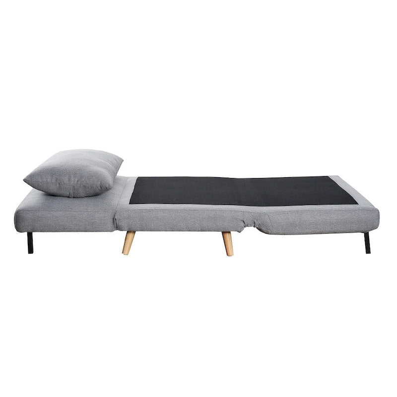 Foldable Sleep Chair with Hideaway Legs and Backrest Pillow - 75.5D x 41W x 30H