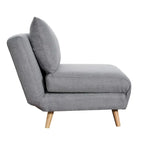 Foldable Sleep Chair with Hideaway Legs and Backrest Pillow - 75.5D x 41W x 30H