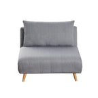 Foldable Sleep Chair with Hideaway Legs and Backrest Pillow - 75.5D x 41W x 30H