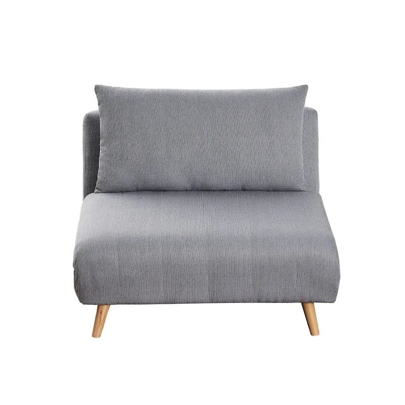 Foldable Sleep Chair with Hideaway Legs and Backrest Pillow - 75.5D x 41W x 30H