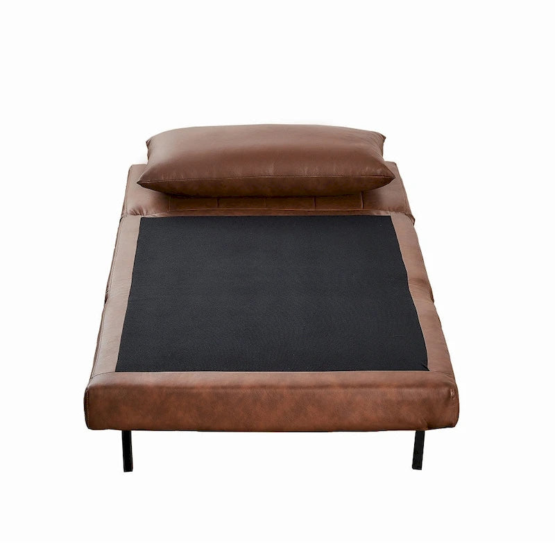Foldable Sleep Chair with Hideaway Legs and Backrest Pillow - 75.5D x 41W x 30H