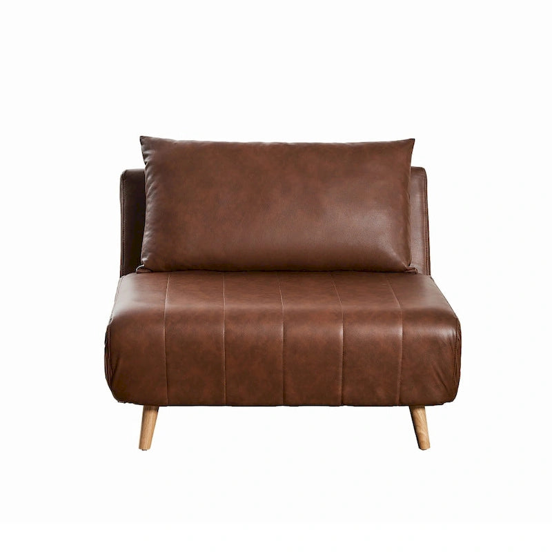 Foldable Sleep Chair with Hideaway Legs and Backrest Pillow - 75.5D x 41W x 30H