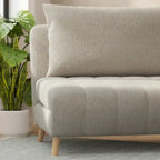 Foldable Sleep Chair with Hideaway Legs and Backrest Pillow - 75.5D x 41W x 30H