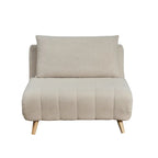 Foldable Sleep Chair with Hideaway Legs and Backrest Pillow - 75.5D x 41W x 30H