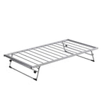 Merax Twin Size Metal Daybed with Adjustable Trundle, Pop Up Trundle