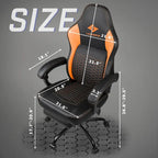Bossin Gaming Chairs with Footrest, Big and Tall Chair 400 Capacity, Racing Style Computer Chair with Ergonomic Lumbar Support