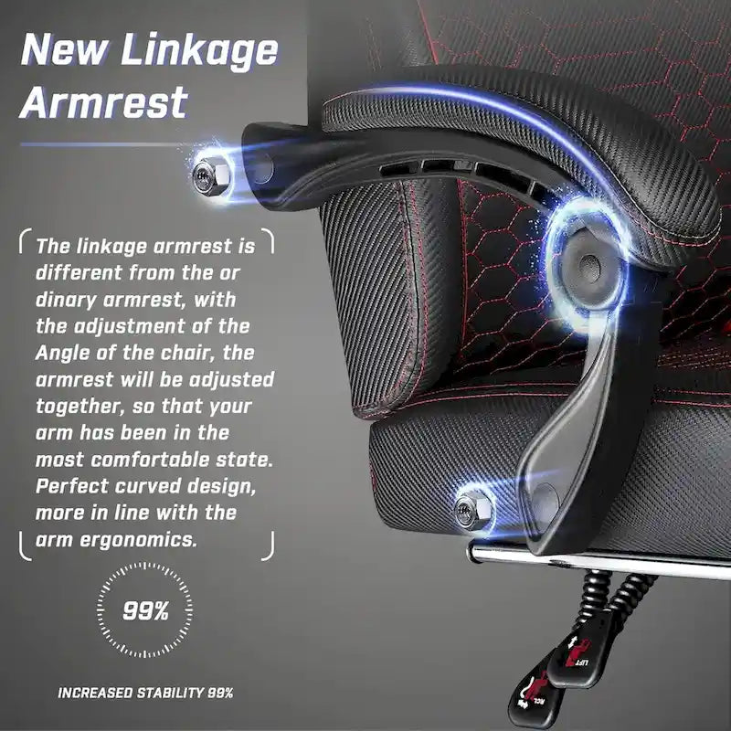 Bossin Gaming Chairs with Footrest, Big and Tall Chair 400 Capacity, Racing Style Computer Chair with Ergonomic Lumbar Support