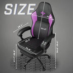 Bossin Gaming Chairs with Footrest, Big and Tall Chair 400 Capacity, Racing Style Computer Chair with Ergonomic Lumbar Support