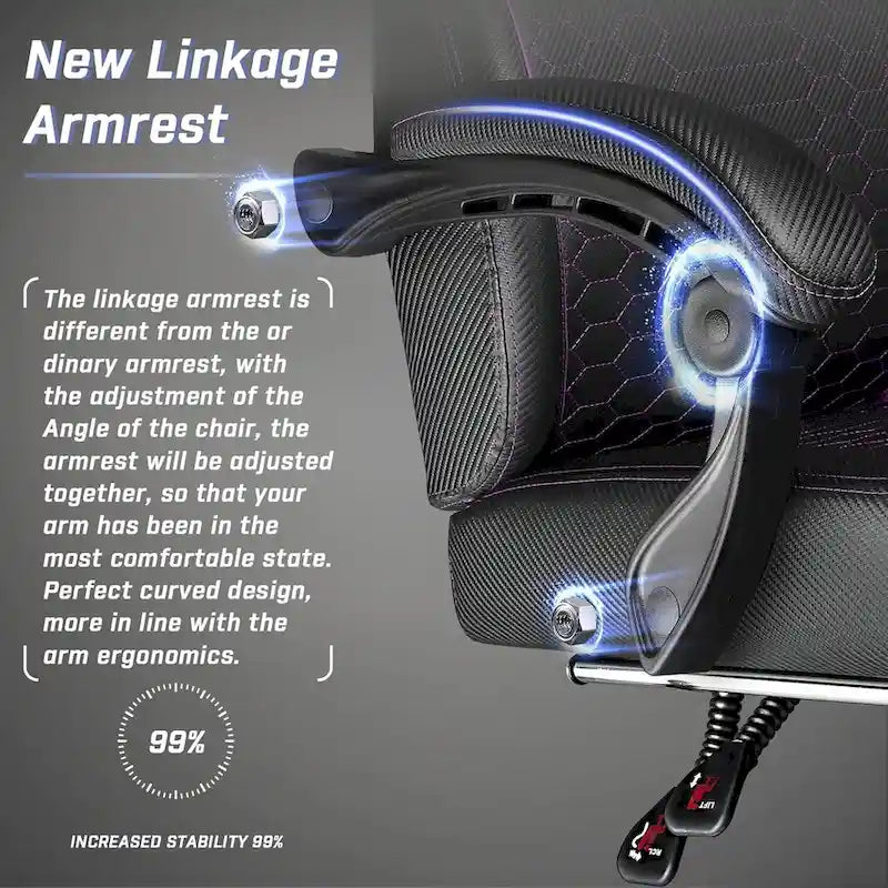 Bossin Gaming Chairs with Footrest, Big and Tall Chair 400 Capacity, Racing Style Computer Chair with Ergonomic Lumbar Support