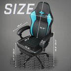 Bossin Gaming Chairs with Footrest, Big and Tall Chair 400 Capacity, Racing Style Computer Chair with Ergonomic Lumbar Support