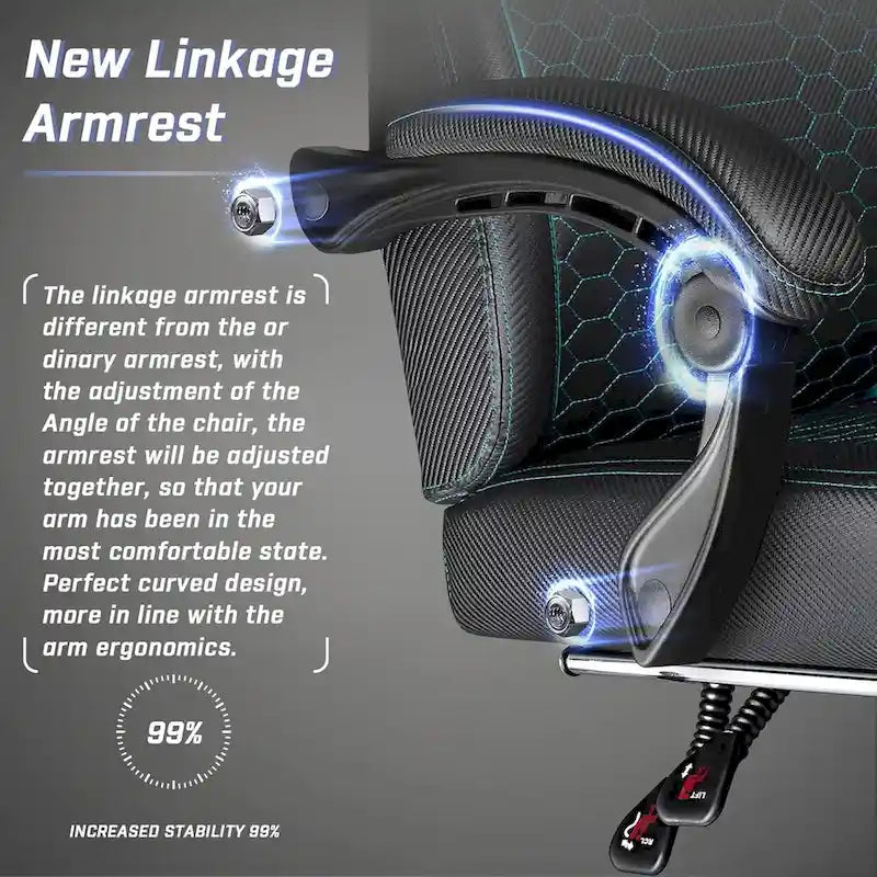 Bossin Gaming Chairs with Footrest, Big and Tall Chair 400 Capacity, Racing Style Computer Chair with Ergonomic Lumbar Support