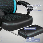 Bossin Gaming Chairs with Footrest, Big and Tall Chair 400 Capacity, Racing Style Computer Chair with Ergonomic Lumbar Support