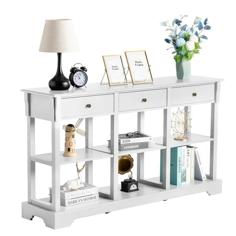Console Table with Ample Storage for Entryway Living Room