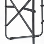 Direttore Black Genuine Leather Seat With Black Iron Frame Dining Chair - 19.7W x 21.7D x 33H