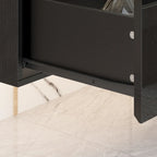 63 TV Stand Hanging TV Consoles Wall TV Cabinet with LED Entertain