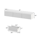63 TV Stand Hanging TV Consoles Wall TV Cabinet with LED Entertain