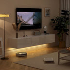 63 TV Stand Hanging TV Consoles Wall TV Cabinet with LED Entertain