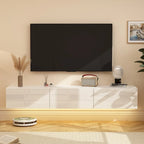 63 TV Stand Hanging TV Consoles Wall TV Cabinet with LED Entertain