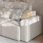 Contemporary Modular Sectional Sofa Right Side Chair with Armrest