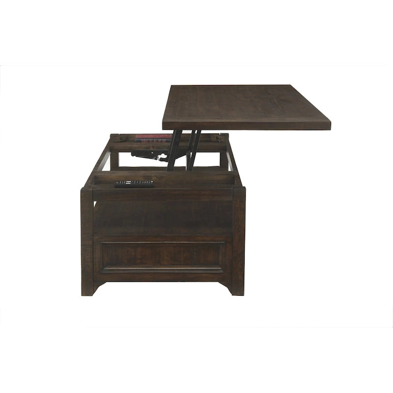 Jasper Lift-Top 2-drawer Solid Wood Coffee Table