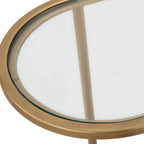 Antique Brushed Brass Nesting Tables, Set of 2 - 24W x 22H x 12.5D