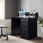 Three-drawers Wood Grain Particleboard Computer Desk