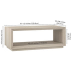 Tannen 48 Wide Rectangular Coffee Table - 47.5 Wide