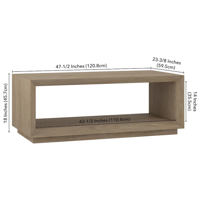 Tannen 48 Wide Rectangular Coffee Table - 47.5 Wide