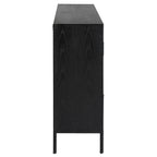 Dark Oak 2-Door Cabinet - 40.25" with Gold Pulls