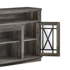 Moasis 59-inch Highboy 2-Door LED Lights TV Stand for TVs up to 70 Inches