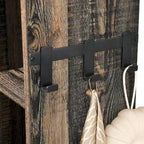 Moasis 61 Tall Over The Toilet Storage Cabinet Rack with Farmhouse Sliding Door and Metal Base